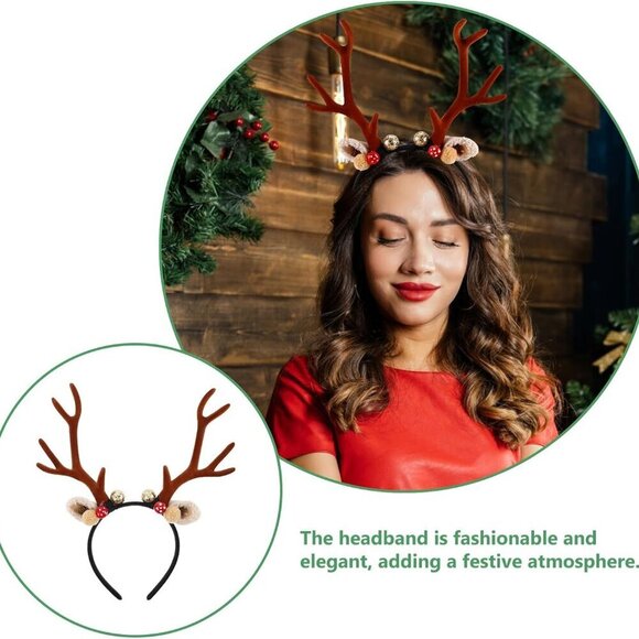 Reindeer Antler Headband Christmas Costume Festive Party Cosplay Holiday Accesso main image 4
